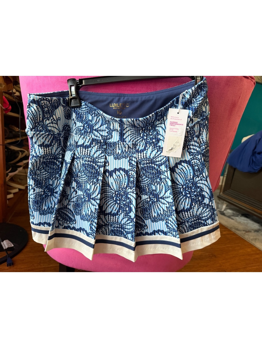 Lilly Pulitzer UPF 50+ Luxletic Drewlyn Skort - Starlight Proud As A Peacock